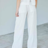 LACATON PANTALON PALAZZO BLANCO