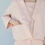 OXAM CHAQUETA CROP PEACH